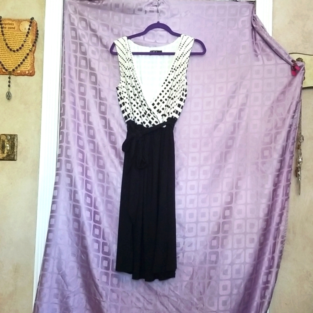 Igigi NWOT black and cream sleeveless dress